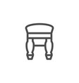 retro backless stool line icon vector image