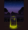 fireflies in the jar vector image vector image