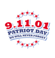 america patriot day - september 11 2001 logo vector image