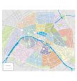 map of paris france vector image vector image