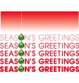seasons greetings red vector image