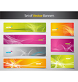 set of abstract colorful web headers and gift card vector image vector image