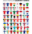 Most popular country t-shirts vector image Most popular country t-shirts