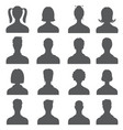 anonymous face people heads silhouettes vector image
