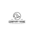 line art dog logo design vector image vector image