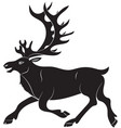silhouette of deer vector image