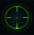 sniper scope night vision sight view crosshair vector image