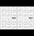 calendar template vector image