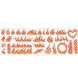fire and flames blaze ignition vector image