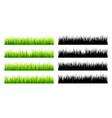 meadow silhouettes with grass plants on plain vector image