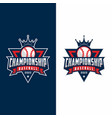 baseball logo icon design sports badge template vector image vector image