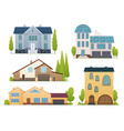 houses exterior front view vector image