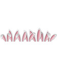 rabbit ears voluminous white ears of the easter vector image