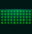 crosshair gun sight icons bullseye black vector image vector image