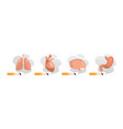 harm from smoking unhealthy habit smoking vector image vector image