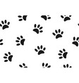 rabbit paws seamless pattern with small black vector image