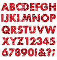 red bandana patterns alphabet vector image vector image