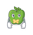 silent green apple character cartoon vector image