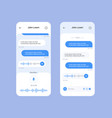 voice message phone app screen voicemail call vector image vector image