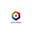 colorful home logo symbol icon vector image