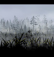 edge magic firest with fireflies flying vector image vector image