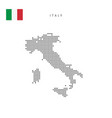 square dots pattern map italy italian dotted vector image