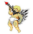 tattooed cupidon art vector image