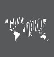 world gay map with grey white background vector image