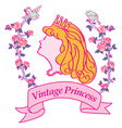 princess silhouette vector image