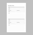 reading notes vector image vector image
