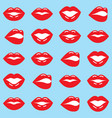 red lips seamless pattern valentines day design vector image vector image