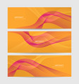 set of abstract wave flowing banner background vector image