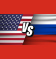 usa vs russia versus concept vector image vector image