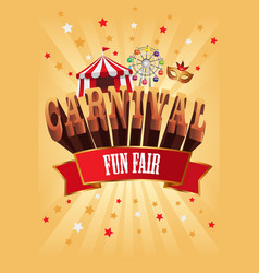 Carnival fun fair scene Royalty Free Vector Image