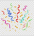 colors paper confetti realistic birthday party vector image vector image