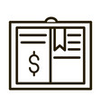 money financial business stock market line style vector image vector image