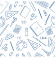 seamless stationery supplies vector image