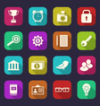 set flat icons of business office and financial vector image