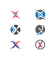 x letter logo template vector image