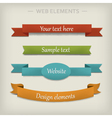 colored ribbon elements for web vector image vector image