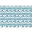 hand drawn doodle style waves seamless vector image