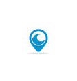 position pin abstract logo vector image vector image