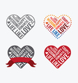valentines day love font type vector image