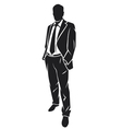 a standing businessman vector image