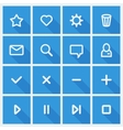flat ui design elements - set of basic web icons vector image vector image