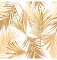 luxurious botanical tropical leaf background gold vector image