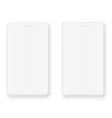 white smart phone mockup front view vector image vector image