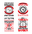 barber set quote bundle best for print design vector image vector image