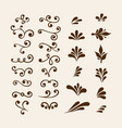 floral elements for decoration set vector image