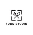 food studio logo design vector image